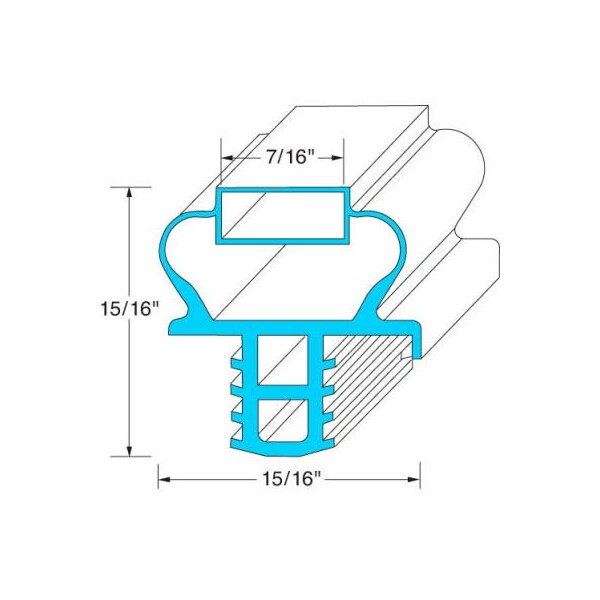 Allpoints 741257 Door Gasket 25 1/2" X 28 7/16" For Delfield